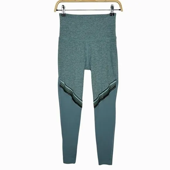 Beyond Yoga High Waist Colorblock Leggings Medium Blue‎ Seamless Stretch Active - Image 3