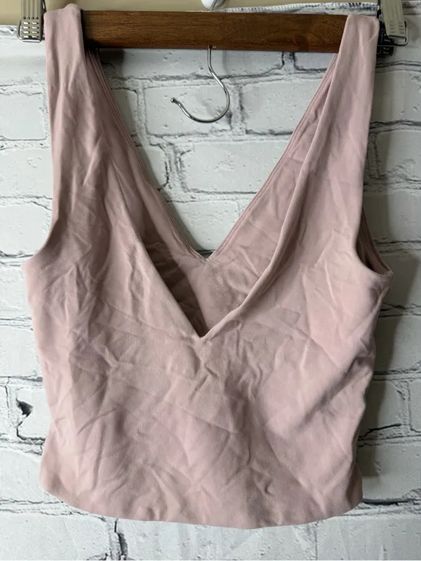 Baboton Blush Pink V-Neck Cropped Tank Top - Image 5