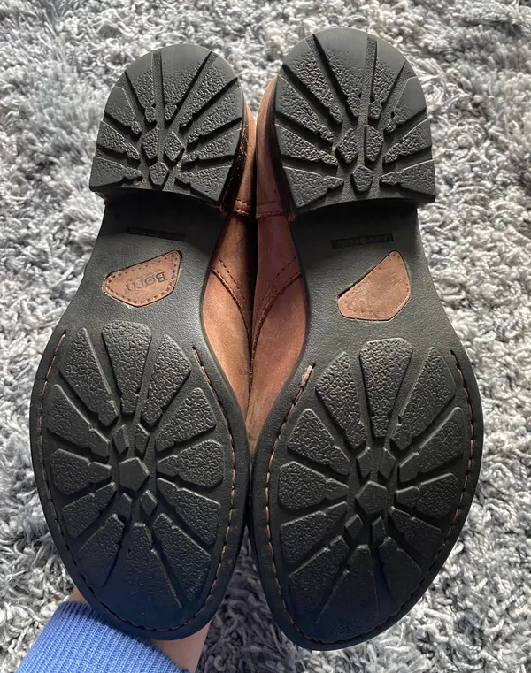 Born Brown Leather Boots Size 8 - Image 9