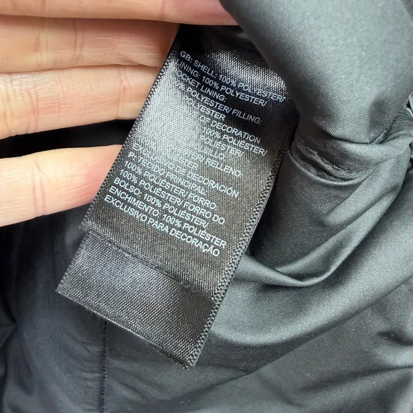 The North Face NWOT Tamburello 2 Burnt Olive Green Waxed Camo Print Puffer Vest - Image 10