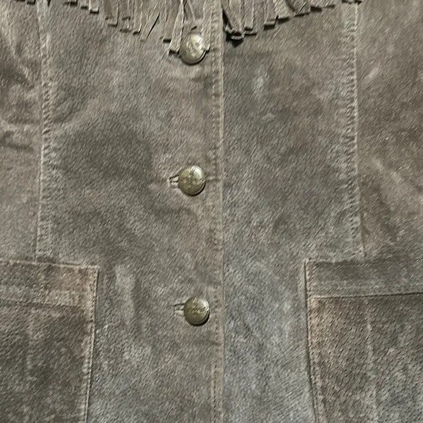 On Trend: Prana EUC 100% Leather Women's Jacket with Fringe - Image 5