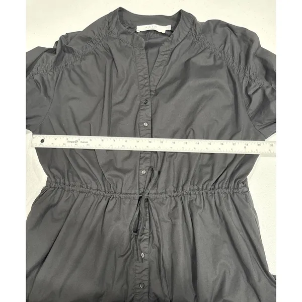 ASTR THE LABEL Ruched Long Sleeve Shirtdress Tiered Black Size M Preppy Party - Image 5