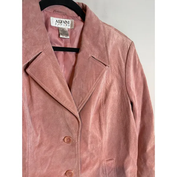 American Vintage Vtg pink suede leather jacket - Image 5