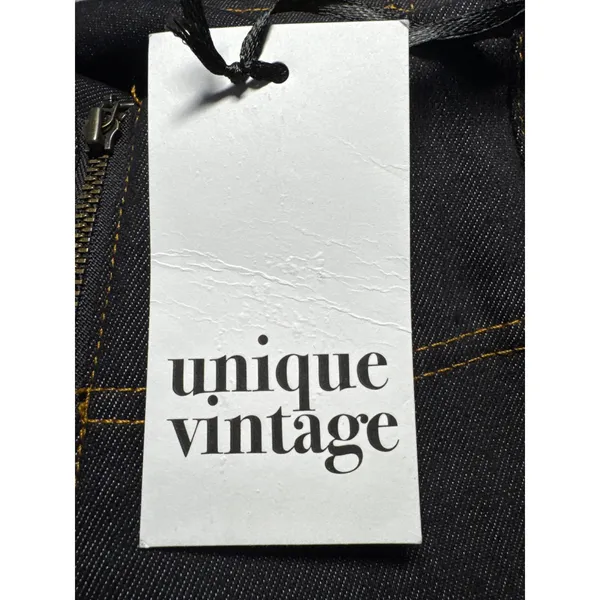 Unique Vintage Denim Shorts High Waist Stretch Black‎ w/ Pockets Size L - Image 10