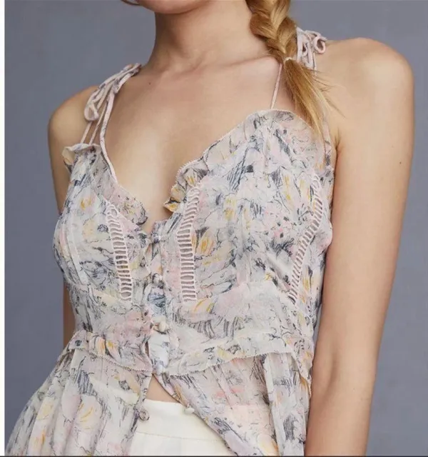 Anthropologie Sheer Curtain Top NEW Size Small - Image 4