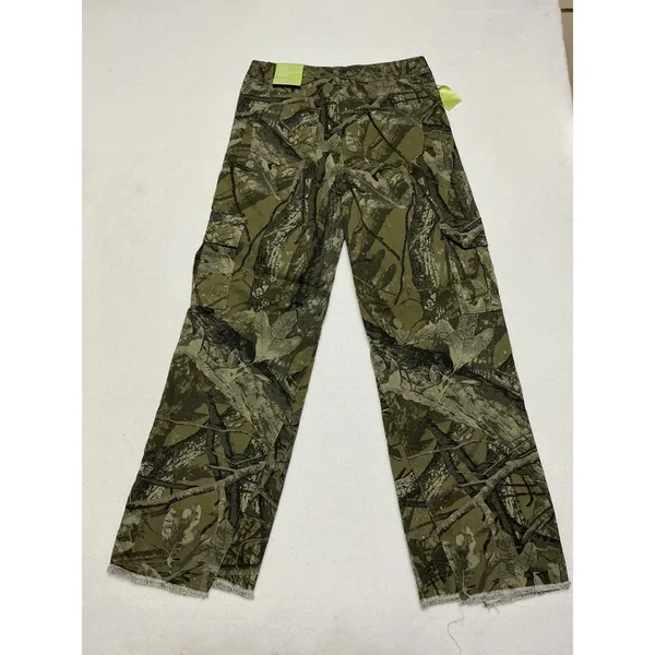 VIP Jeans Womens Camo Cargo Utility Pants Size S/6 NWT Raw Hem Y2K Hunting Green - Image 2