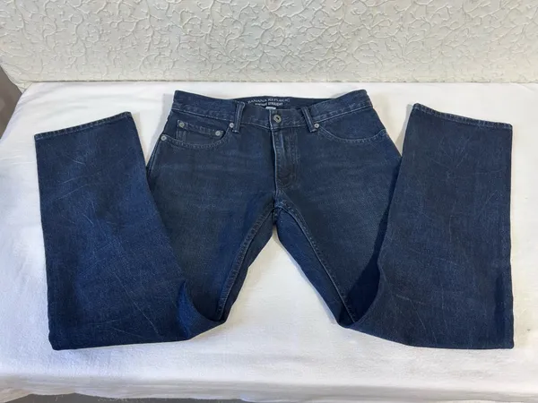 Banana Republic Men’s Straight Fit Navy Blue Jeans Size30 - Image 8