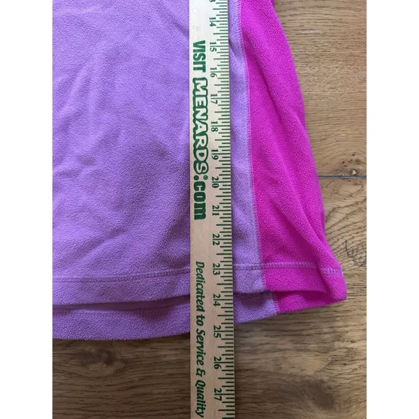 Columbia Pullover Women Sz‎ Medium 1/4 Zip Fleece Pink Long Sleeve Top Polyester - Image 4