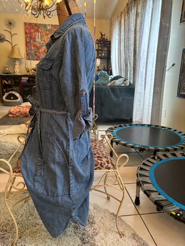 Super pretty denim dress size Lg - Image 6