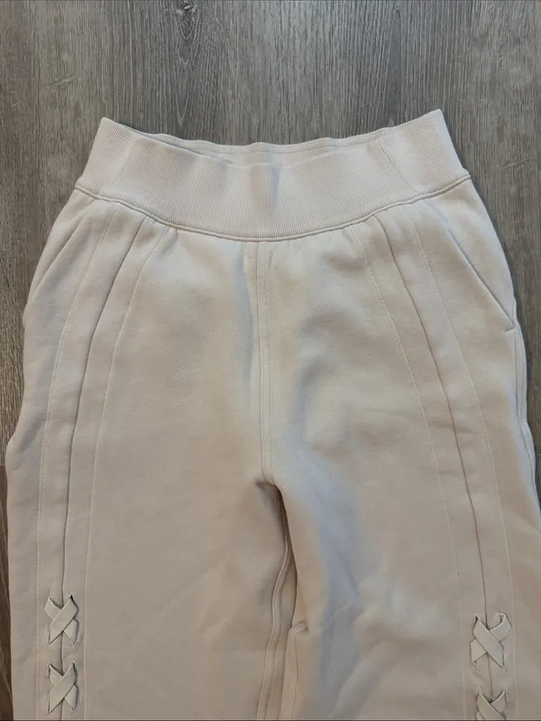Lululemon 4 Braided Detail High Rise Jogger Casual Cream‎ White Opal Sweatpants - Image 3