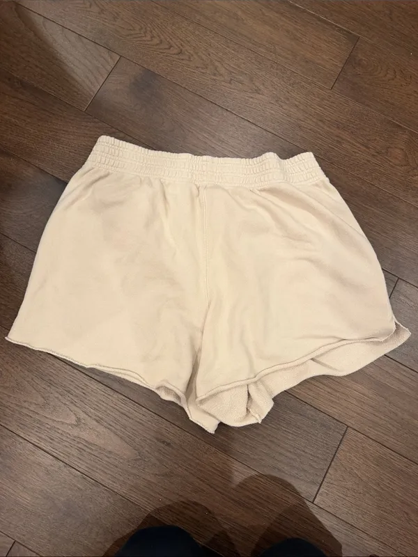 aerie Cream Lounge Shorts Size Large - C73-011 - Image 5