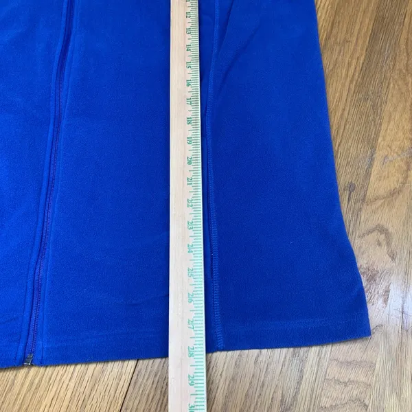 Lands End Outfitters Womens 2X Royal Blue Full Zip Fleece Vest Mock Neck Pocket‎ - Image 3