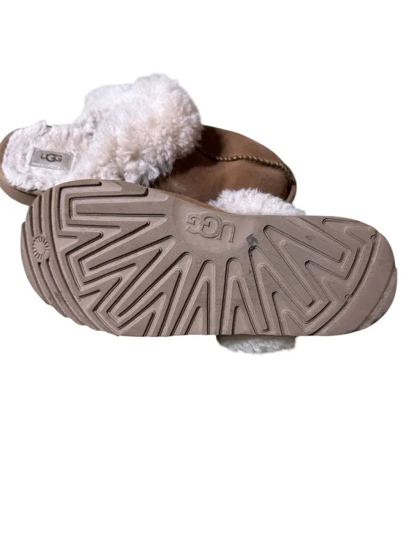 UGG Coquette Suede Sheepskin Slippers Chestnut Women's Size 6 Lug Sole 5125 Warm - Image 7