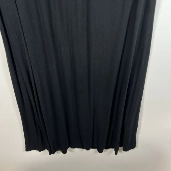 American Eagle Outfitters‎ Knit Black Maxi Skirt Women Small Lined Raw Edge - Image 4