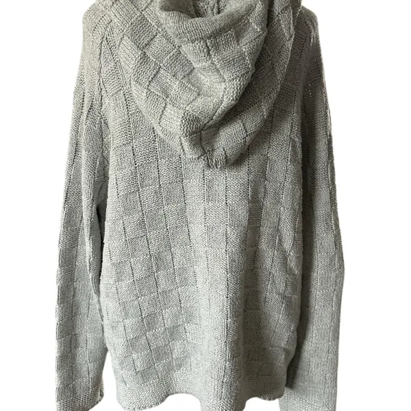Evolution By Cyrus Phillipa Basket Weave Hooded Pull Over Sweater - Image 3