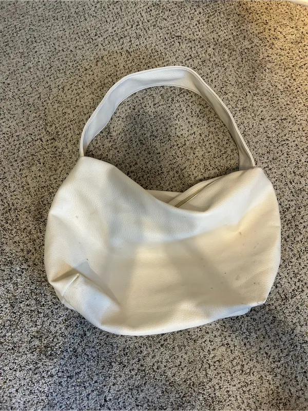Women’s Cream Shoulder Bag - Soft Hobo Style - Image 2
