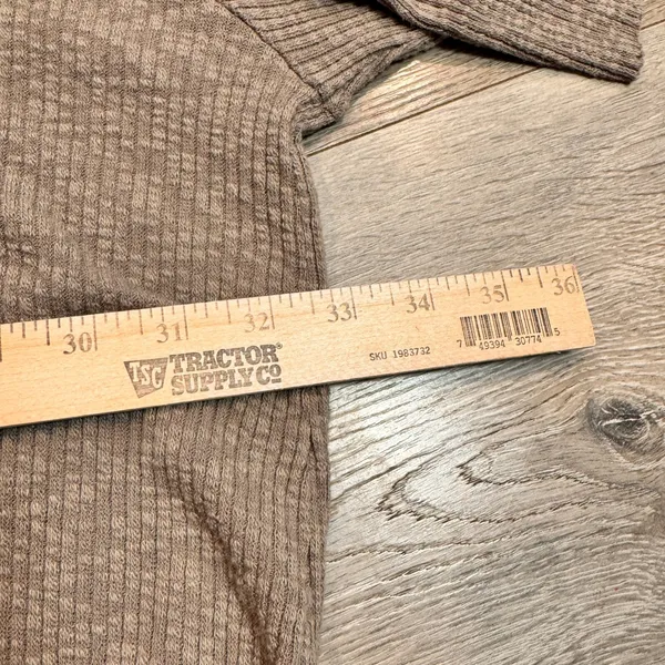 Free People Beach Cocoon Cowl Neck‎ Dolman Taupe Ribbed Knit Turtleneck Medium M - Image 7