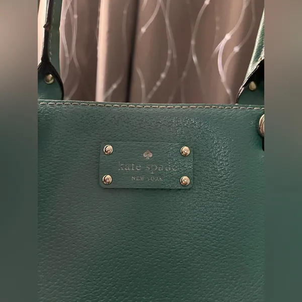 Kate Spade Blue Green with pink lining 3 compartment shoulder bag - Image 2
