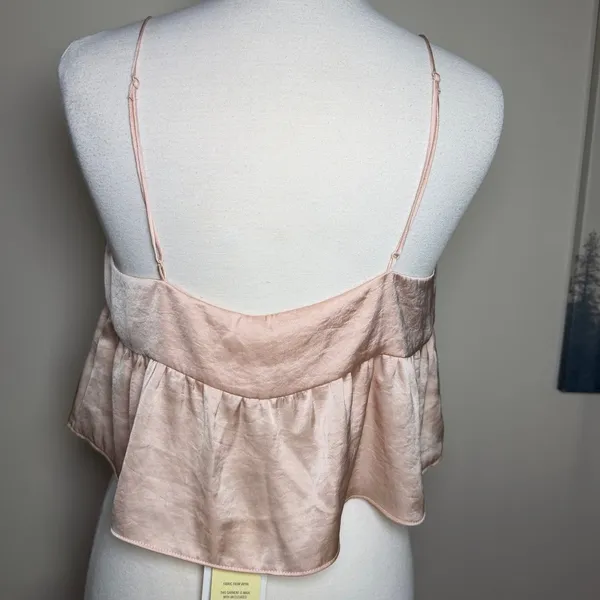wilfred Lover Cropped Babydoll Tank Top Coral Blush Size M - Image 6