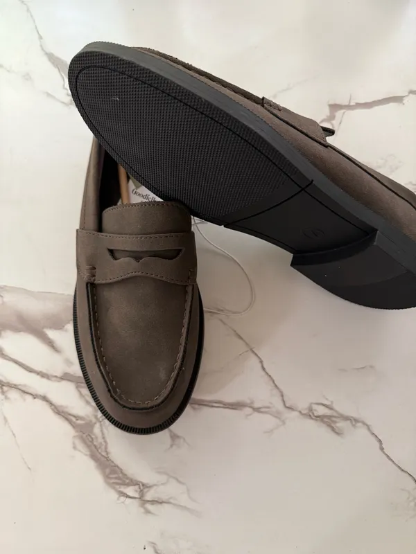 Goodfellow & Co Men’s Suede Penny Loafers – Brown Memory Foam Slip-On Dress Shoes NWT - Image 2