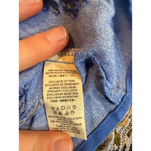 Boho Free People Patchwork Blouse Size Small - Image 4