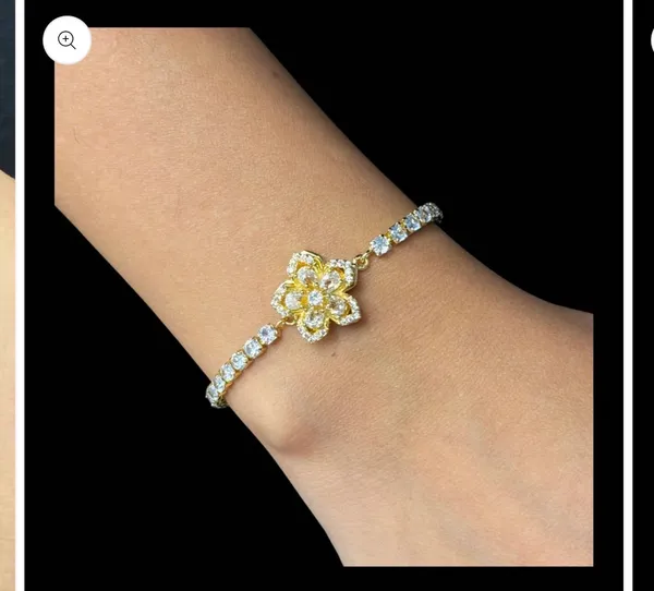 Rotating Spinner Snowflake Bracelet – Crystal Gold - Image 3