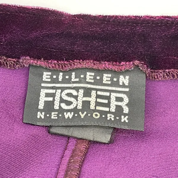 Eileen Fisher Womens Velvet Maxi Dress Size 2 Purple Silk Blend‎ Goth Grunge - Image 7