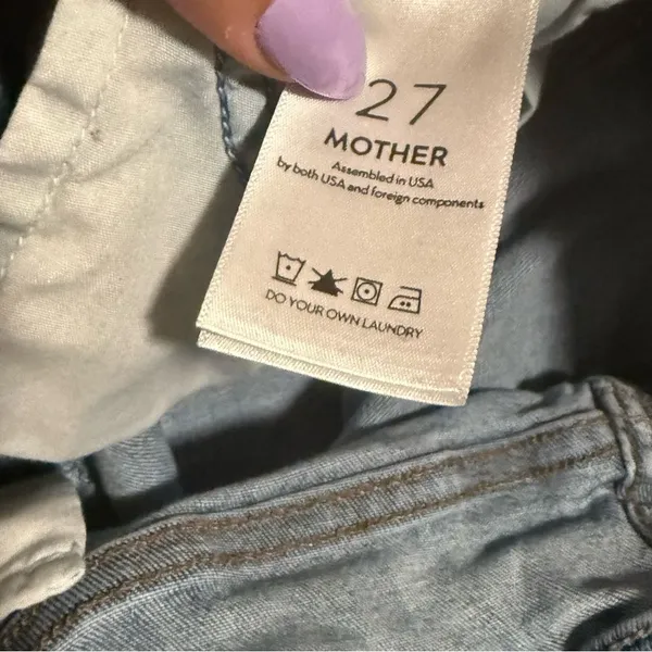 Mother Denim The Rascal Ankle Fray Bonfire Lighning Light Wash Jeans- Size 27 - Image 9