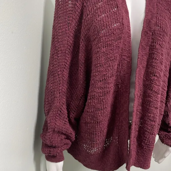 American Eagle Outfitters Blush Pink Knit Slouchy Grannycore Cardigan Medium - Image 2