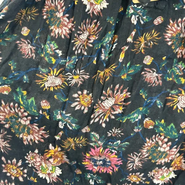 Natural Life Sienna Black Floral Mini Dress Cotton Womens Size Medium NWT - Image 4