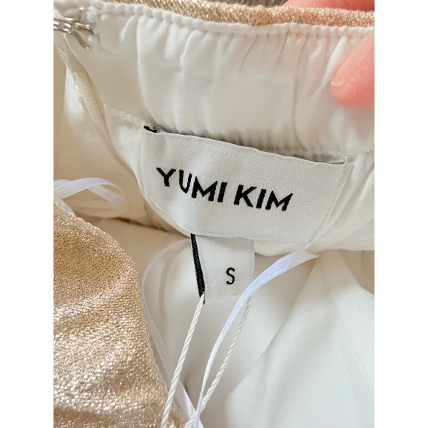 Yumi Kim Avery Dress Womens Gold‎ Brocade Strapless Bow Mini S DR-21803/238 - Image 4