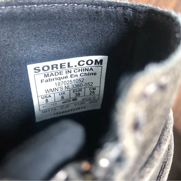 SOREL • Joan of Arctic Wedge II bootie buckle Quarry leather grey ankle short - Image 7