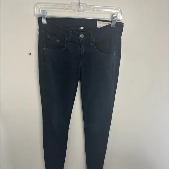 Rag & Bone JEAN Women 24 Skinny Indigo Blue Denim Pants Made in‎ USA - Image 2