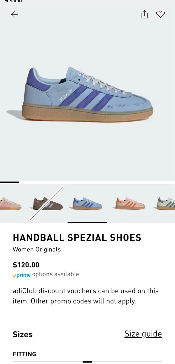 Women’s Adidas Handball Spezial “Blueberry” W size 8.5W - Image 7