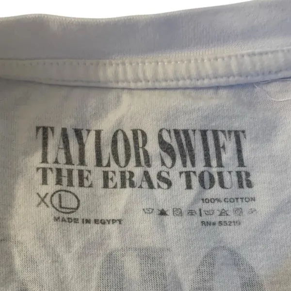 Taylor Swift The Eras Tour T-Shirt XL White 2023 Concert Merch‎ Swiftie Y2k - Image 3