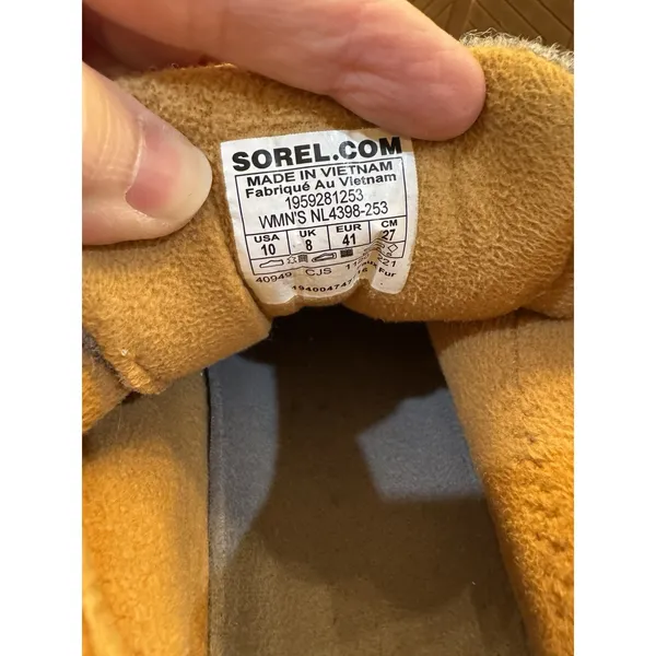 SOREL Kinetic RNEGD Caribou Waterproof Sneakers in Tawny Buff Size 10 - Image 9