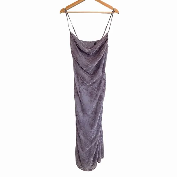Y2k Fairy Womens Devore Velvet Burnout Floral Maxi Dress Size 4 Whimsigoth HOCO - Image 2