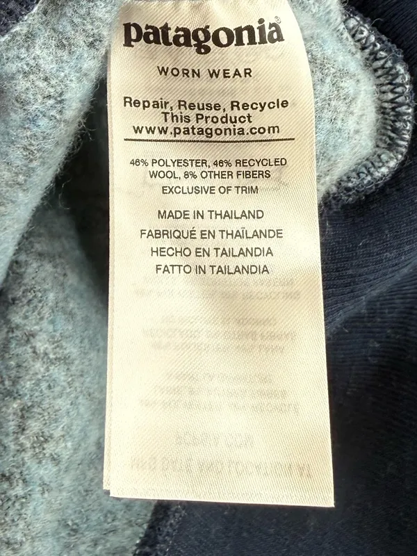 Patagonia Women's Woolyester Fleece Pullover size small wool blend - Image 6