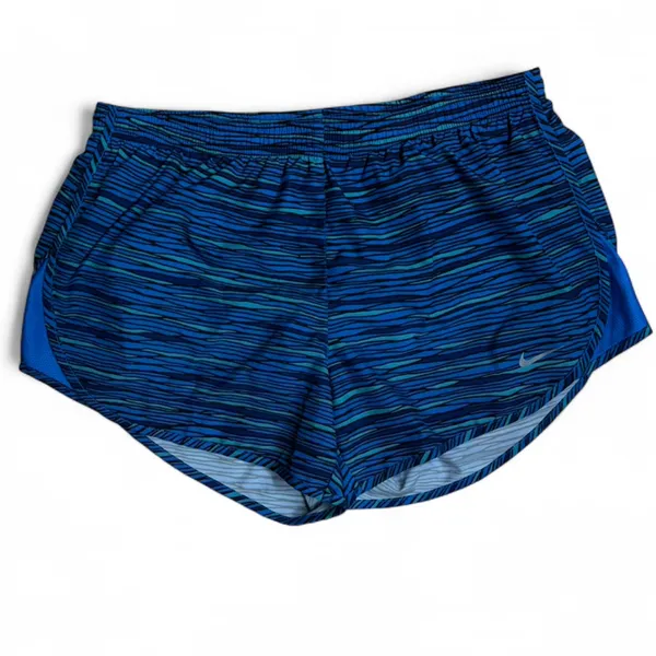 Nike Dri-FIT Rival 3" Printed Running Shorts Blue Wave Pattern Small 723944-435 - Image 2
