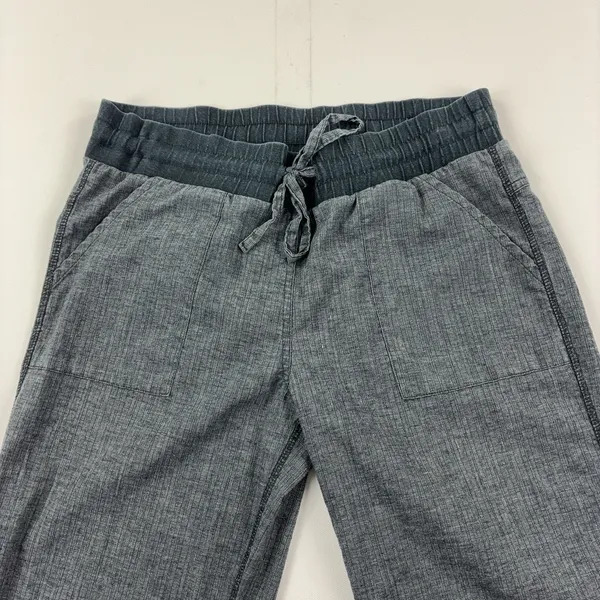 PrAna Pants Womens Small Gray Breathe Drawstring Waist Wide Leg Travel Chino - Image 6
