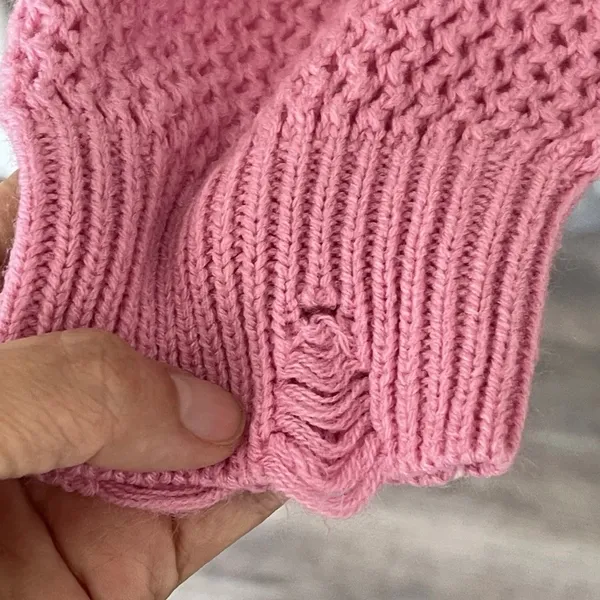 Almost Famous Sweater Pink Sz XL Long Sleeve - Image 6