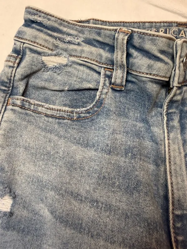 American Eagle Ne(x)t Level Stretch Light Wash Distressed High-Rise Skinny Jeans - Image 8