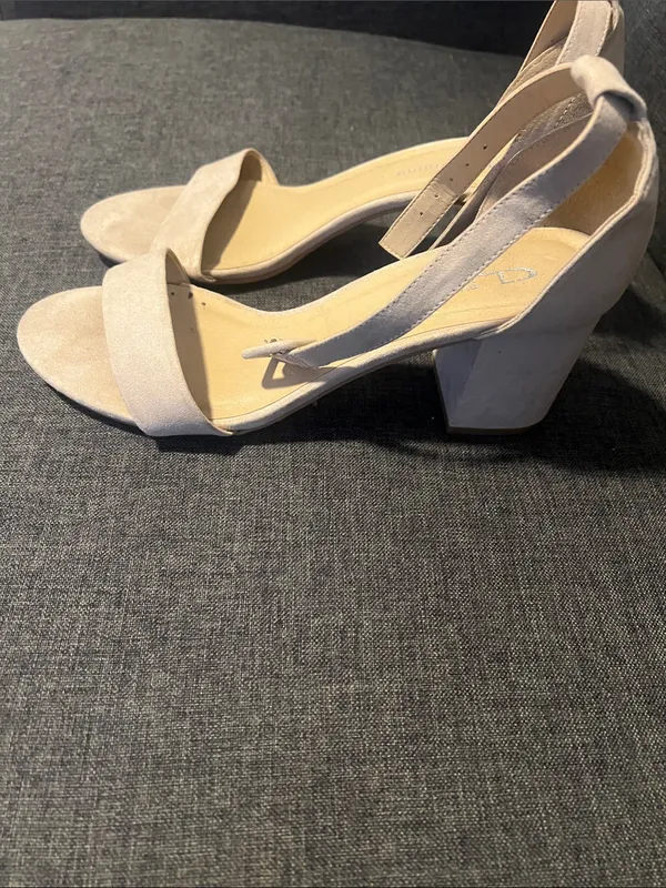 Chinese Laundry Blush Beige Ankle-Strap Block Heels - Image 3