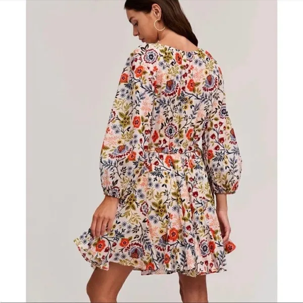Velvet Anthropologie Keelin meadow floral dressl - Image 3