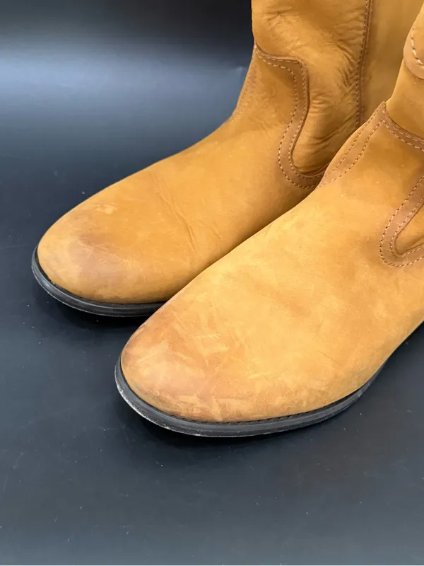FRYE Cognac Cara Roper Mid Calf Pull On Boots Size 9 - Image 3