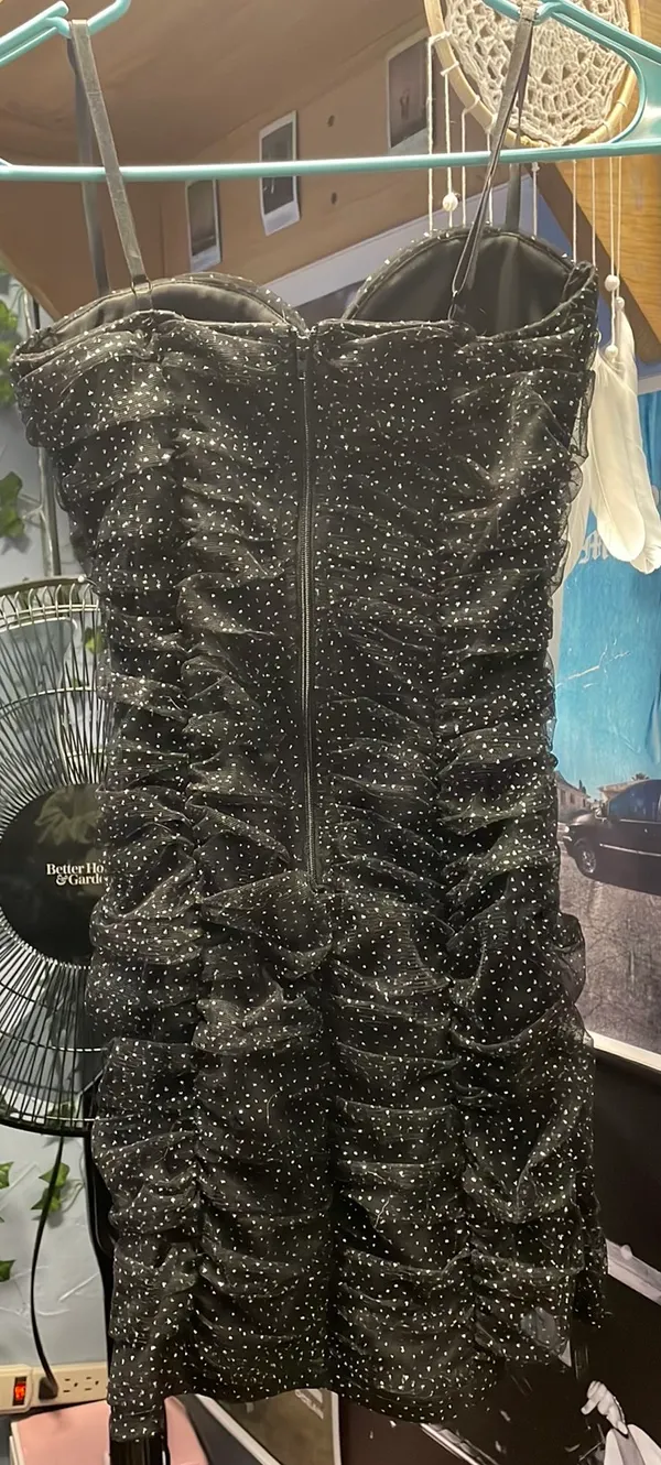 Windsor Black Ruffle Homecoming Dress - Image 4