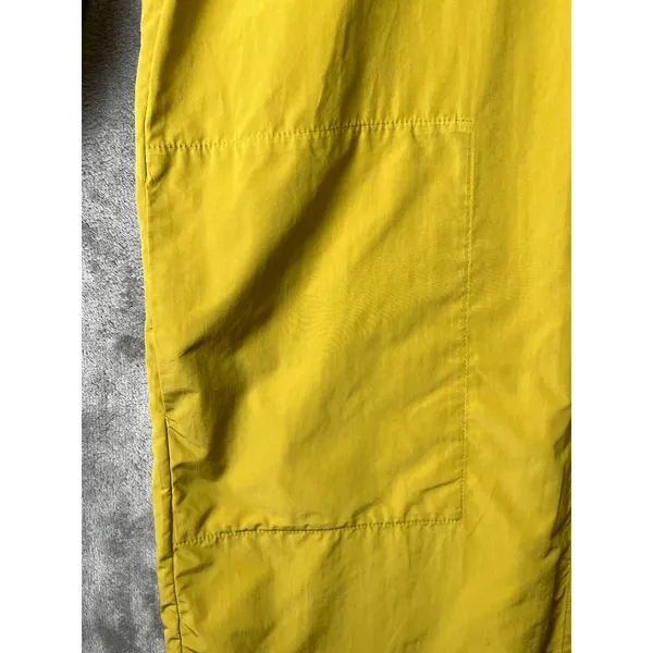 ACHRO Yellow Button Down Shirt Dress Size Lightweight Collared‎ 3/4 Sleeve Small - Image 3