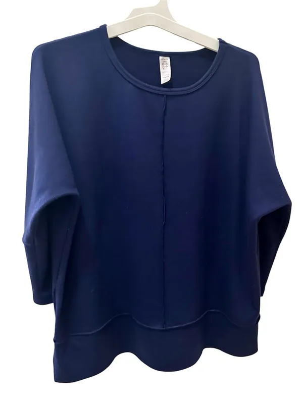 SPANX® Perfect Length Dolman Sleeve Top size Large Navy - Image 2