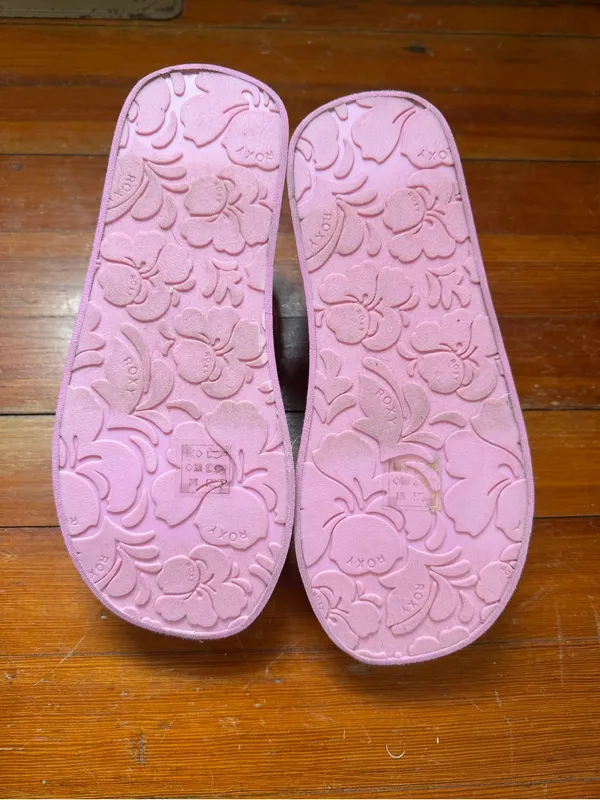 Roxy Totally Tubular Platform Slides Purple Size 8 - Image 5