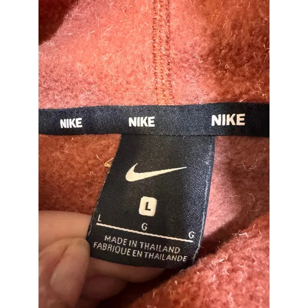 Nike Thermal Cozy Cowl Sweater in Claystone Red & Metallic Gold, Large - Image 3